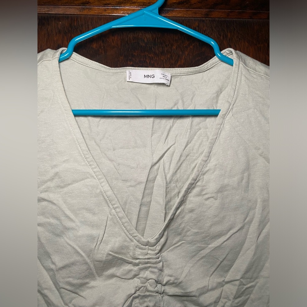 Mango Green Ruched Top - Picture 2 of 3